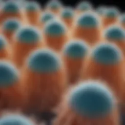 Microscopic view of liposome structures