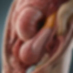 Anatomical diagram of the bladder illustrating its structure and surrounding organs