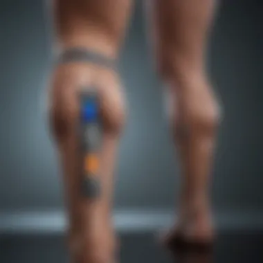 Visualization of electrical stimulation on calf muscles