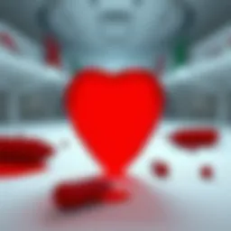 Diabetes awareness symbol with blood donation elements