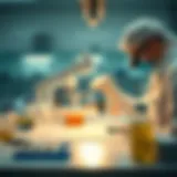 PCR technique demonstration in a laboratory