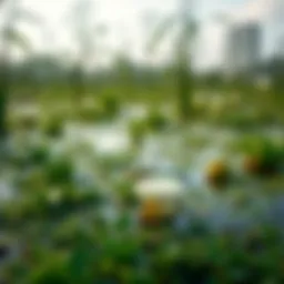 Lush peatland ecosystem