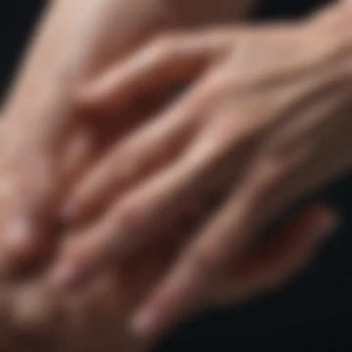 Visual representation of the clinical manifestations of rheumatoid arthritis