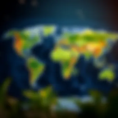 Global Biodiversity Loss A global map illustrating regions impacted by biodiversity loss