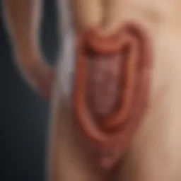 Illustration depicting the various types of colitis and their symptoms.