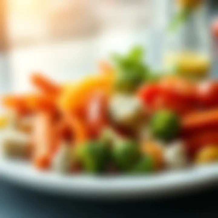 A plate of processed foods