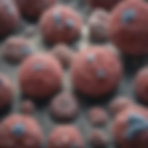 Microscopic view of mesothelioma cells