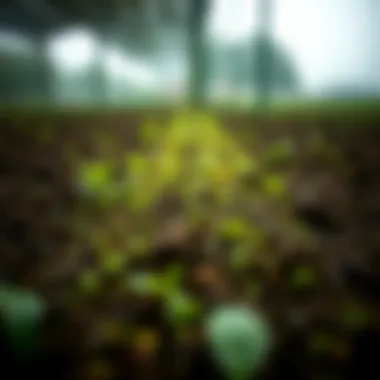 Soil erosion and degradation in agricultural land due to the acidic effects of rainfall.
