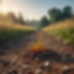 A lush field of various biomass sources