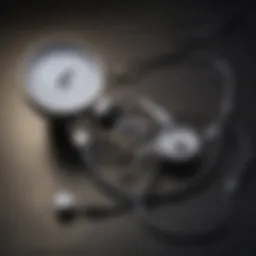 Manual sphygmomanometer with stethoscope