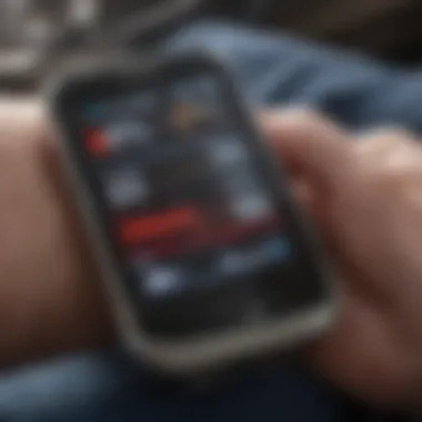 Smartphone Connectivity in Blood Pressure Management Smartphone displaying blood pressure tracking app