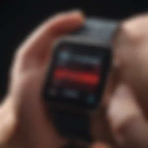 Blood oxygen measurement display on Apple Watch