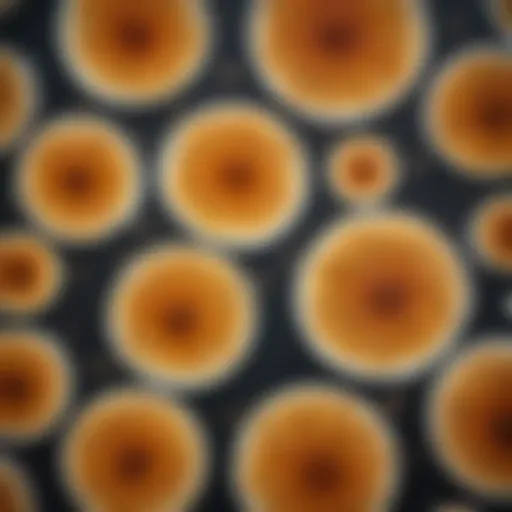 A detailed view of Staphylococcus aureus colonies on a nutrient agar plate