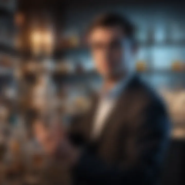 A professional presenting findings from data analysis in chemistry