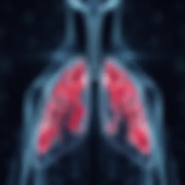 Diagram illustrating the stages of non-small cell lung cancer