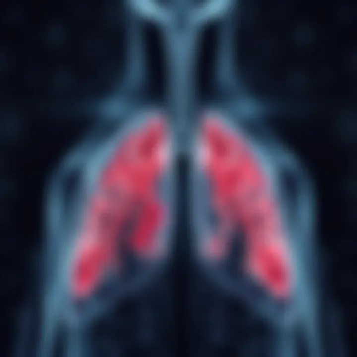 Diagram illustrating the stages of non-small cell lung cancer