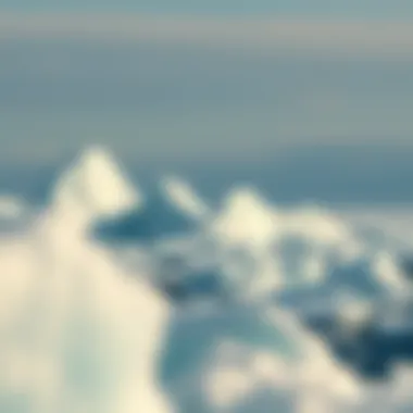 Impact of Climate Change on Polar Regions Illustration depicting the effects of climate change on polar ice caps