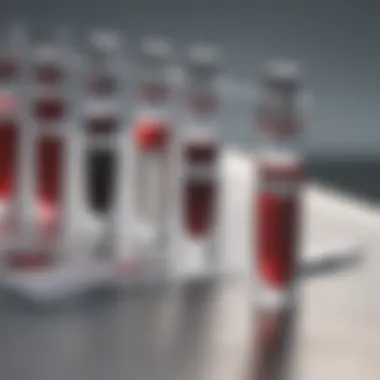 An illustration showcasing various blood typing kits available in the market.