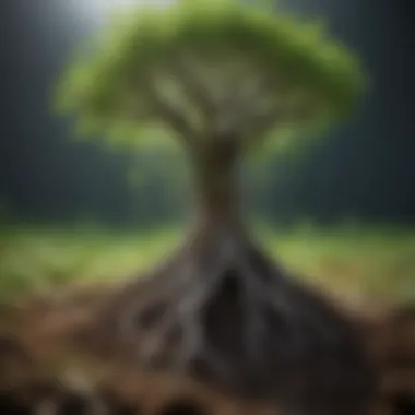 Diagram showcasing the benefits of mycorrhizal amendments for ecosystem sustainability.