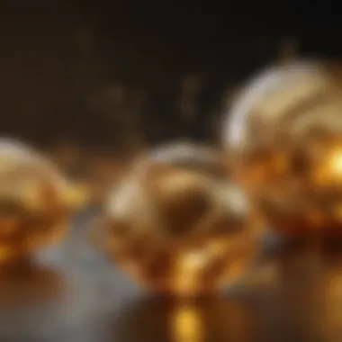 Gold's Role in Catalysis Illustration of gold's catalytic role in chemical reactions