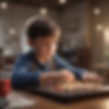 A child independently choosing activities in a prepared environment