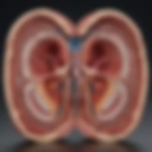 Detailed cross-section of the myocardium showcasing its layers.