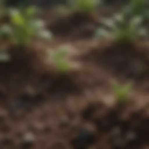 Illustration of various soil types impacting plant growth