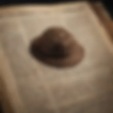 Historical Texts on Black Magic An ancient manuscript opened to a page filled with mystical incantations and illustrations.