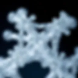 A close-up view of an intricate crystal lattice