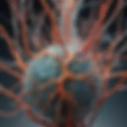 Detailed illustration of the synaptic structure highlighting key components