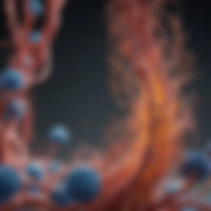 Graph showcasing protein dynamics in biological systems
