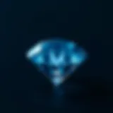 A stunning blue diamond set against a dark backdrop, showcasing its mesmerizing color and clarity.