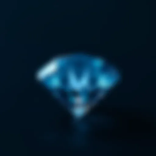 A stunning blue diamond set against a dark backdrop, showcasing its mesmerizing color and clarity.