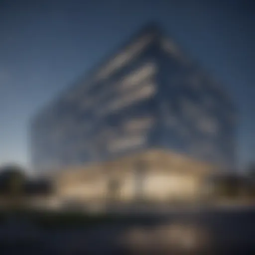 Exterior view of the Georgia Cancer Center showcasing its modern architecture.