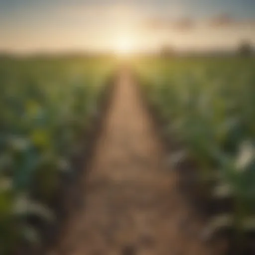A visual representation of genetically modified crops in a field.