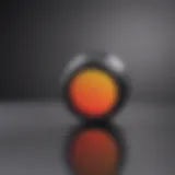 Illustration of thermochromic pigment showing color change with temperature