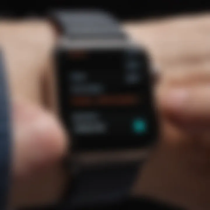 User interface of Apple Watch with oxygen monitoring feature highlighted