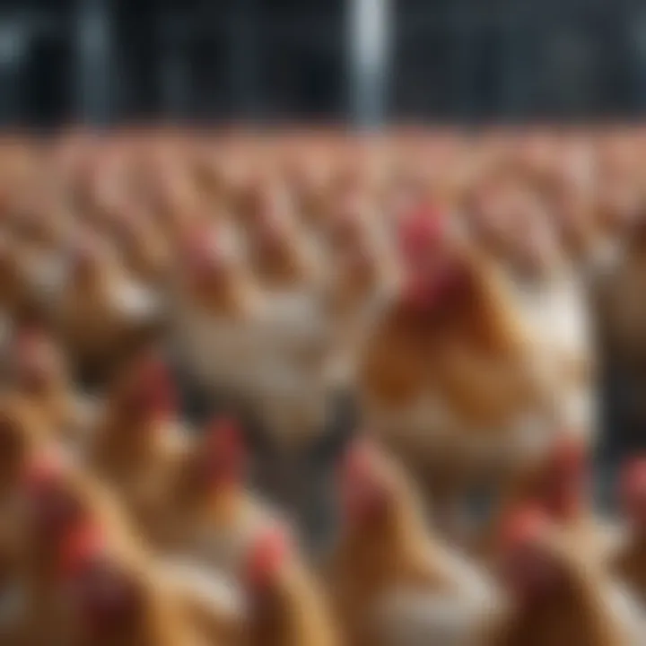 A layout of hybrid chicken production statistics and data visualization.