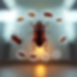 Diagram illustrating the life cycle of German cockroaches