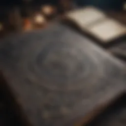 An ancient grimoire open to reveal mystical symbols.