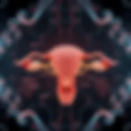 A detailed diagram illustrating the biological mechanisms of ovarian function.