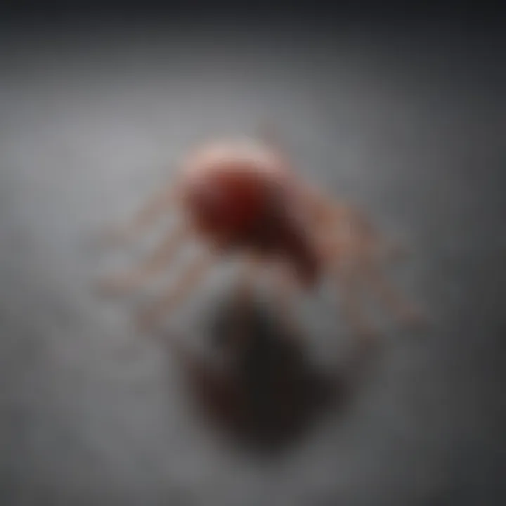 Illustration of a lone star tick on a surface