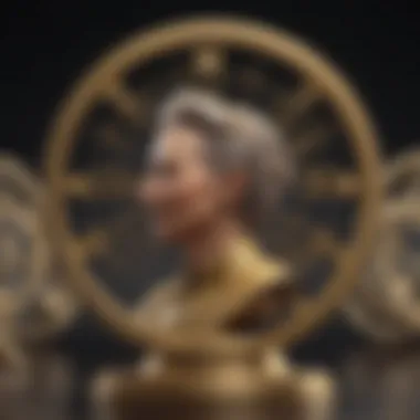Celebrating Nobel Achievements Illustration of Curie's Nobel Prize awards