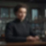 Portrait of Madame Curie in her laboratory