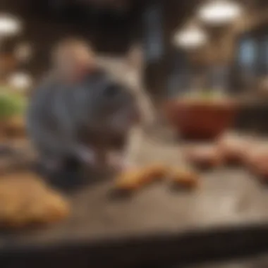 Mice Exploring Urban Food Sources An urban environment with a mouse exploring food sources