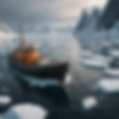 Sverdrup's Arctic Navigation Otto Sverdrup navigating icy waters