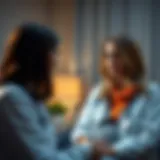 A thoughtful consultation between a healthcare professional and prospective parents focusing on reproductive health.