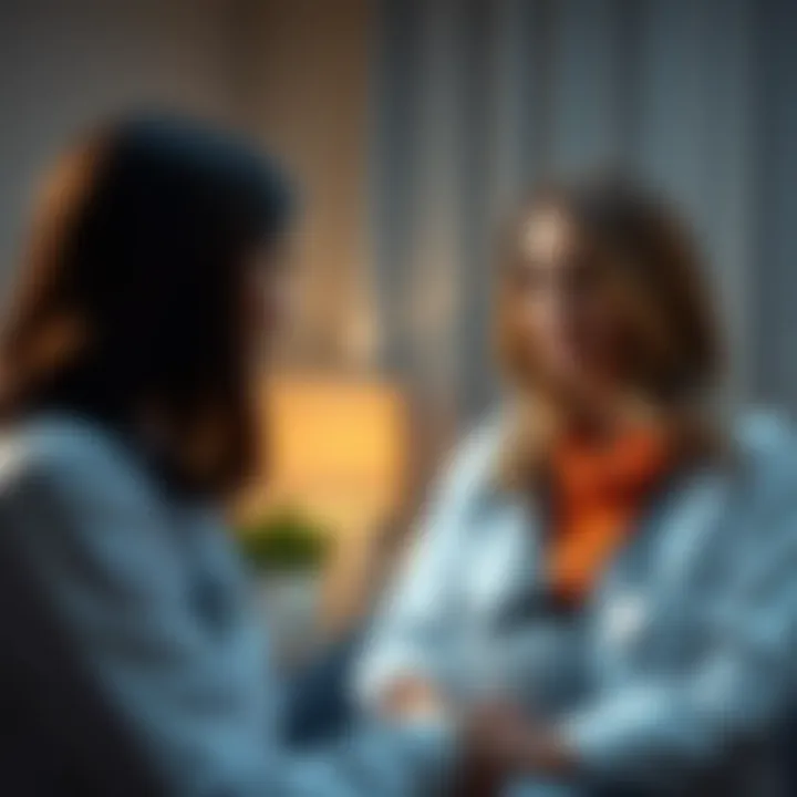 In-Depth Prenatal Counselling Session A thoughtful consultation between a healthcare professional and prospective parents focusing on reproductive health.
