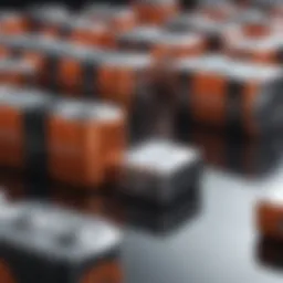 Visual representation of lithium battery components