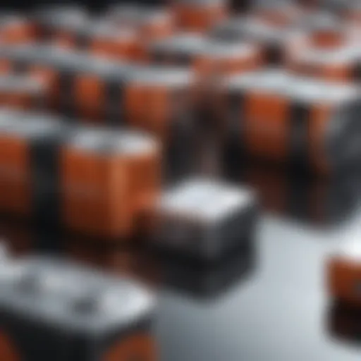 Visual representation of lithium battery components